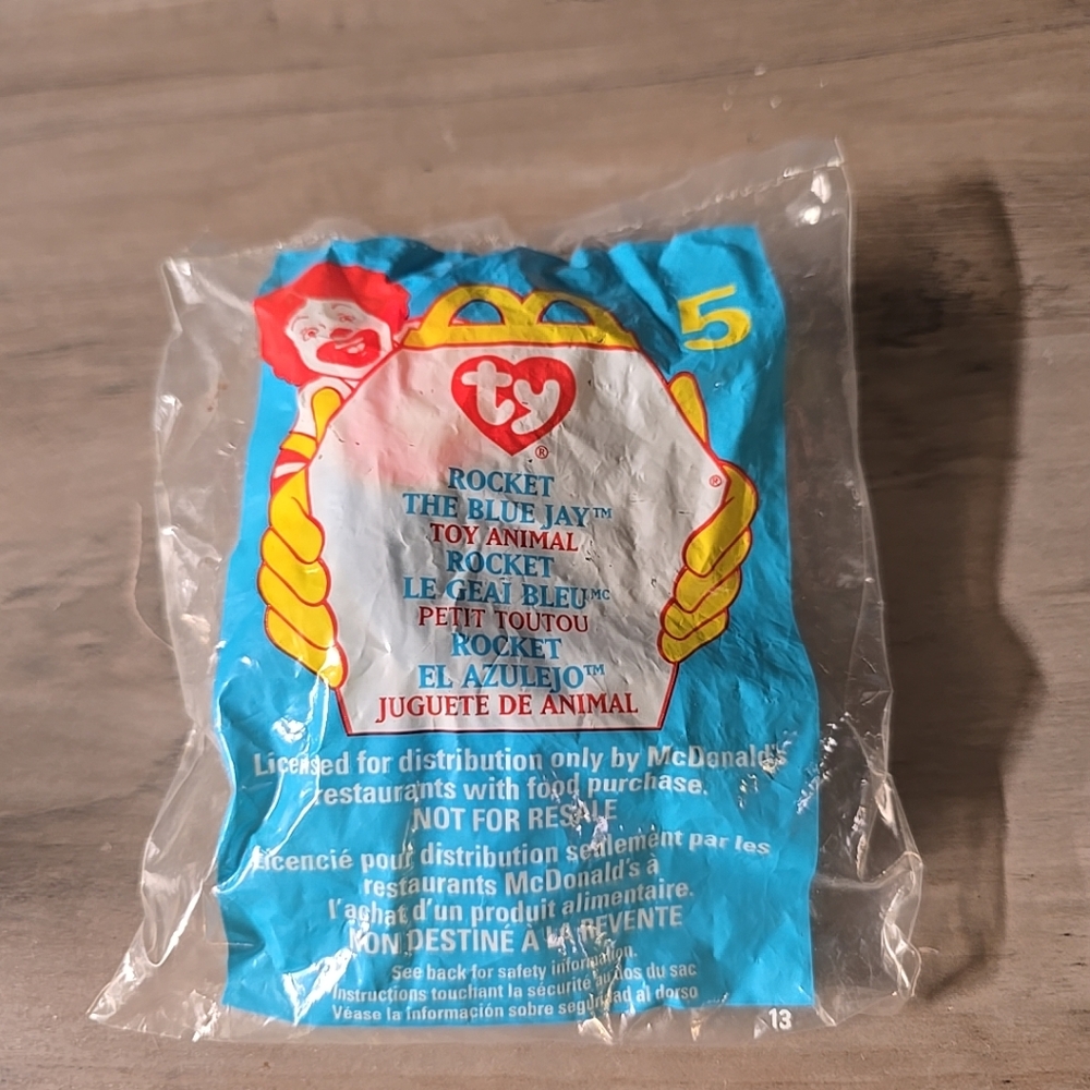 Ty Beanie Babies Rocket The Blue Jay Happy Meal Toy